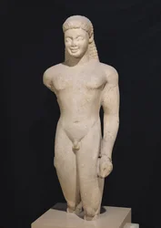 Kouros, von Paros, nahe dem Heiligtum des Asklepios, ca. 540 v. Chr. (Marmor)